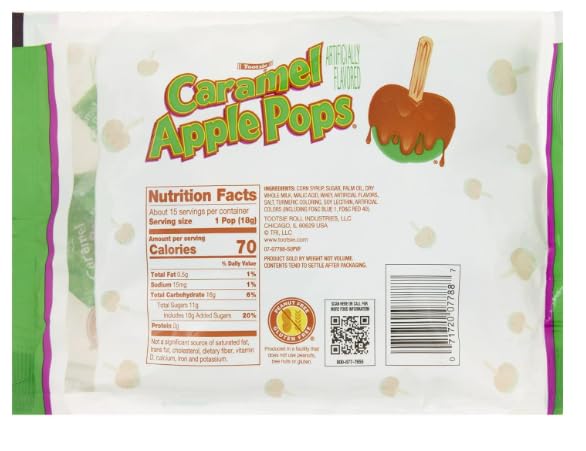 Miniatura 2 de Tootsie Caramel Apple Pops - Bolsa de 9.4 onzas, manzana verde con caramelo masticable con adhesivo Exit 28 Bargains (1)