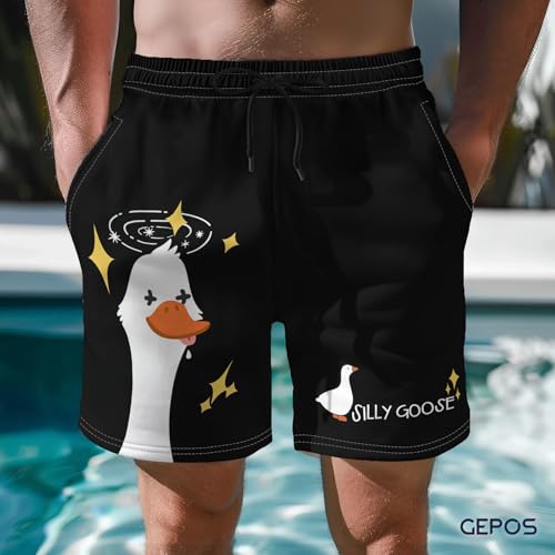 Men's Swim Trunks with Beach Print Quick Dry Swimsuits Board Shorts with Pockets Summer Gifts2
