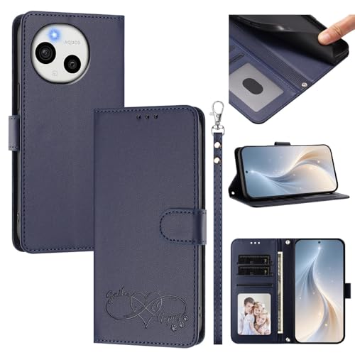 �X�}�z�P�[�X �Ή��@�� for Sharp Aquos sense10 �X�}�z�P�[�X�y�J�[�h�E�������[�X���b�g�t�� �E�H���b�g�f�U�C�� �t���b�v�X�^���h �����h�~�@�\�zBlue