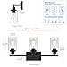 MELUCEE Bathroom Vanity Light Fixtures 24 Inches Length 3 Lights Wall Sconce Black with Clear Glass Shade for Bedroom Living Room Hallway Kitchen (Patent No.: US D963914 S)