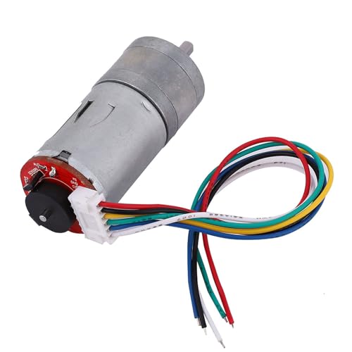 Smart Car Kit, DIY Encoder Gear Motor with 65mm Wheel and Mounting Bracket DC12V 500RPM for Machinery Equipment