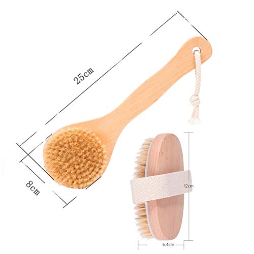Dry Brushing Set, Biluer 2PCS Body Brush Back Scrubber And 1PCS Bath Brush Exfoliating Brush for Treatment & Verbetert… - Image 3