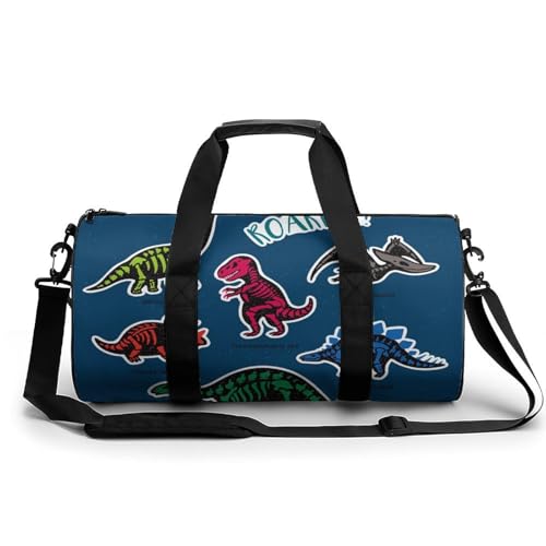 Sac de sport dinosaure dessin animé 45x23x23cm pour gym et voyage
