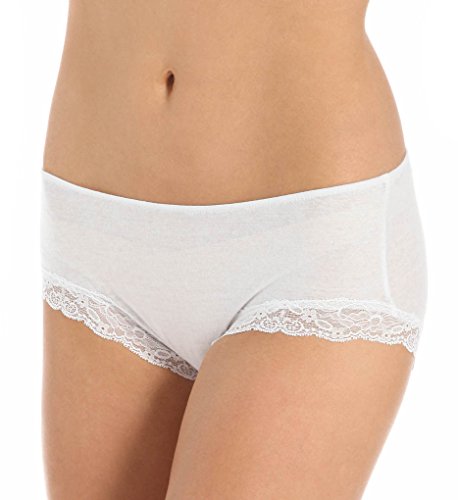 Only Hearts Women's Organic Cotton Hipster Panty,White,Large #TOP1
