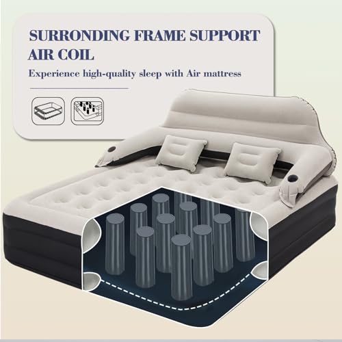 Dimar Garden 24382 King Size Air Mattress With Headboard And Pump,Blow Up Mattress Inflatable Bed thumb #3