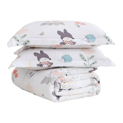 Image of Yibeizi Woodland Animals Comforter Full Kids Forest Bedding Set
