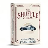 Shuffle Club Co Automobile Playing Cards (Single Deck) – Hand-Illustrated Classic Car Deck | Premium Italian Linen 310GSM | Poker Cards | Gift for Car Enthusiasts, Mechanics & Collectors