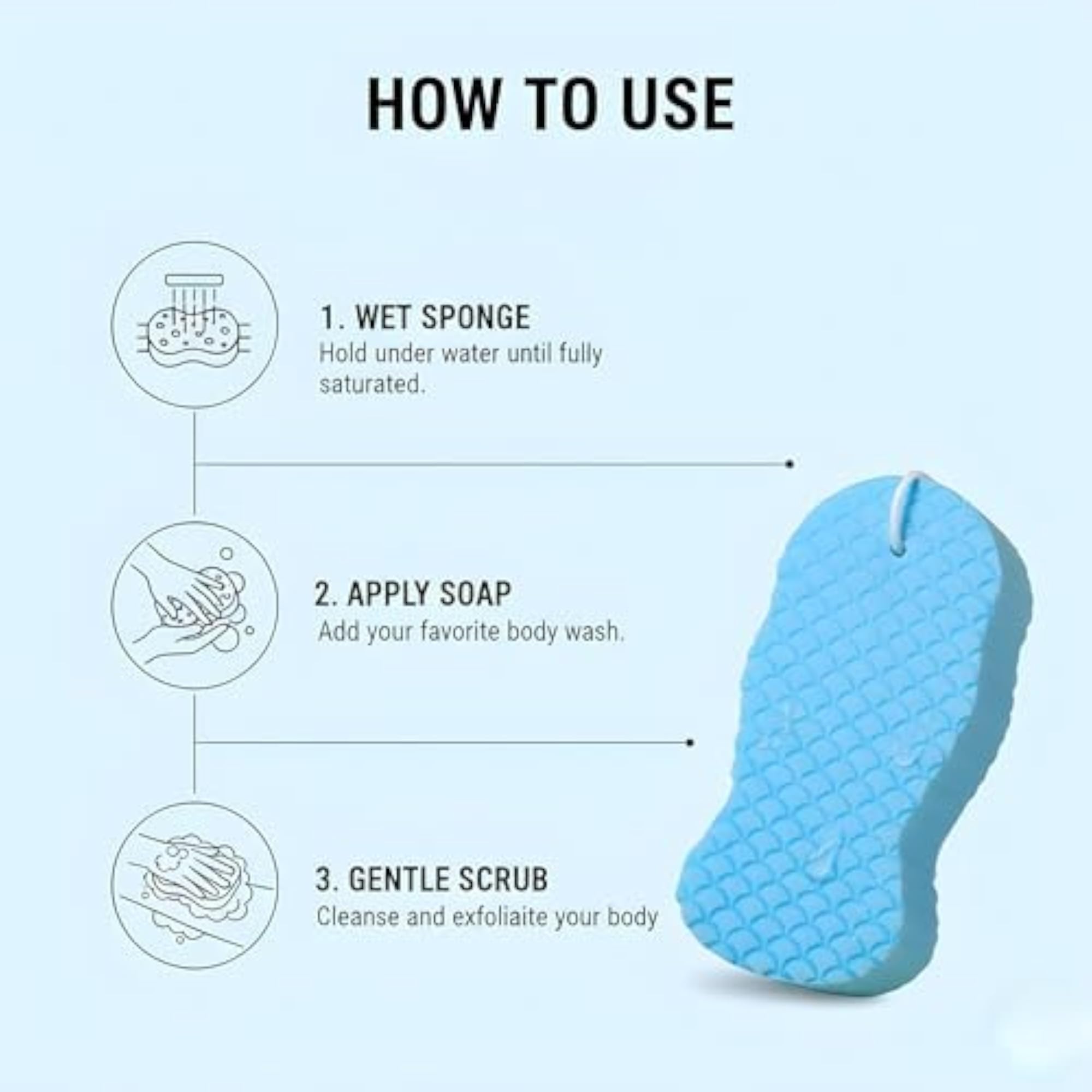 Fly Horse Baby Bathing Sponge, Soft Foam, Pack of 1