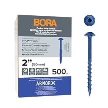 Bora Pocket Hole Screws 2 Inch Coarse Thread - 500 Pack for Wood Joinery - Professional Woodworking Bora Jig Compatible Screws for Furniture, Cabinetry & Carpentry Projects