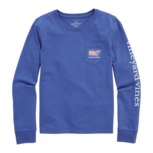 vineyard vines Girls' Hanukkah Whale Long-Sleeve Pocket Tee2