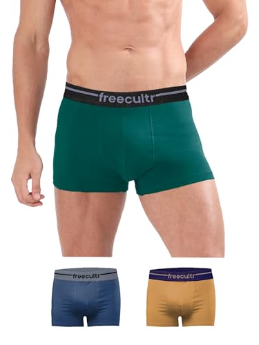 Image of Freecultr Men's Cotton Trunks | Breathable & Moisture Absorbing | Soft Comfort Fit | Everyday Innerwear