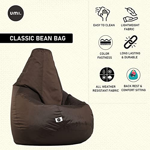 Image of Amazon Brand - Umi. Classic All Weather /Outdoor Bean Bag Cover (Without Beans) Brown, Size- XXL