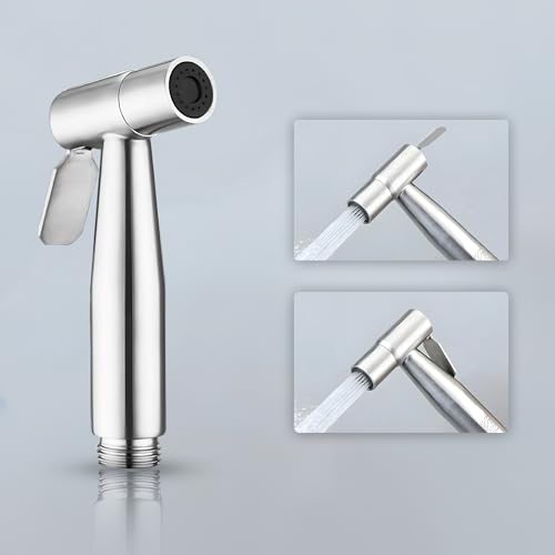Image of MIORAH MIORAH SS 304 Jet Spray Gun for Toilet | Hand Shower for Bathroom | Health Faucet with High Pressure Spray | Durable Stainless Steel