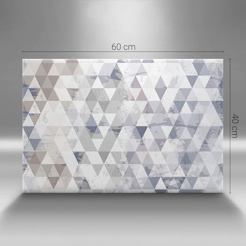 Tableau photo sur toile 60x40cm motif géométrique à triangles Wallfluent - 4