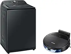 Samsung Combo Lavadora Smart Digital Inverter WA23B Black 23kg 127V + Aspirador Robô com conectividade Wi-FI