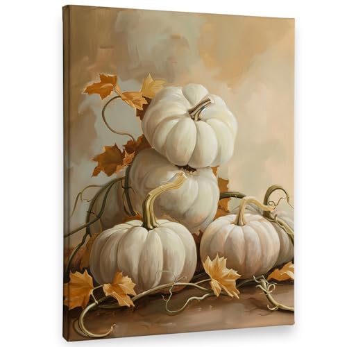 PHAMTE Fall Wall Art Decor Canvas Fall Autumn Pumpkin Pictures Wall Decor Decorations Art for Living Room Home Harvest Thanksgiving Halloween Vintage Framed Canvas Artwork for Walls Wall Decor 11×14 i