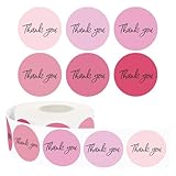 500 Pcs Thank You Stickers,1.5 Inch Thank You for Supporting My Small Business Sticker,Waterproof Self-Adhesive Labels for Packaging,Envelopes,Bags,Boxes（Pink）