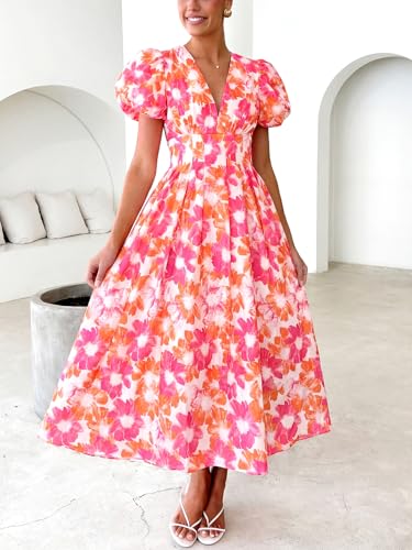 Image of Flessibili Womens Summer Floral Maxi Dress Wedding Guest Party Long Dresses 2026