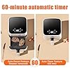 DEIME Air Fryer 2.5 L, Small Airfryer Digital Space Saving Compact, Bake, Reheat, Roasts for Quick Easy Meals, Mini Compact & Quiet, Nonstick & Dishwasher Safe Basket(White)