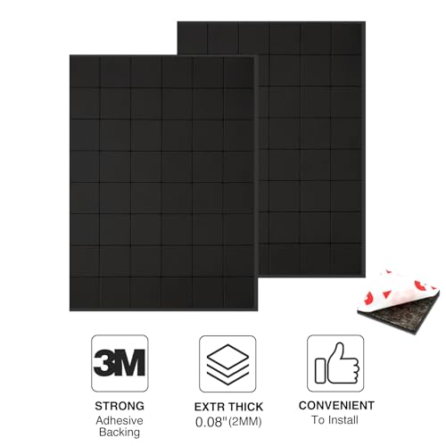 Magnetic Squares with 3M Adhesive Backing(96 PCS Each 3/4" x 3/4"),Self Sticky Pre-Cut Magnet Tape Strip for Family Activities,Peel and Stick for Cards/Picture/Poster (80mil Magnet)