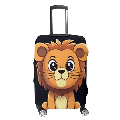 Cute Cartoon Lion Suitcase Covers for Luggage - Elastic Luggage Cover Protector, Double-sided Washable Suitcases Sleeve for 19-32 Inch Luggage S4