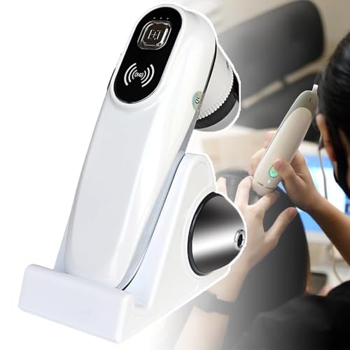 Analizador de piel y cabello con lente de 50x y 200x, análisis de cuero cabelludo recargable 2 en 1, 10 MP inalámbrico, para uso en salón de belleza