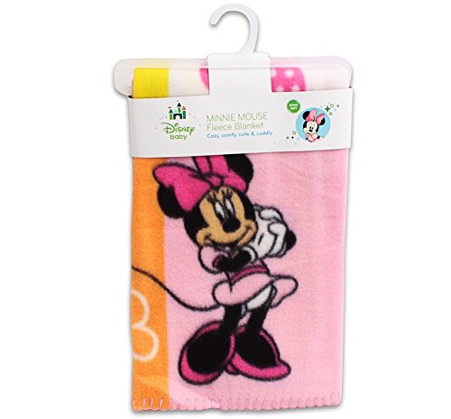 Disney Minnie Mouse Fleece Printed Baby Blanket, Pink