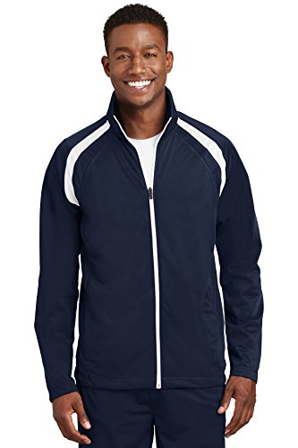 SPORT-TEK Men's Tricot Track Jacket 4XL True Navy/White