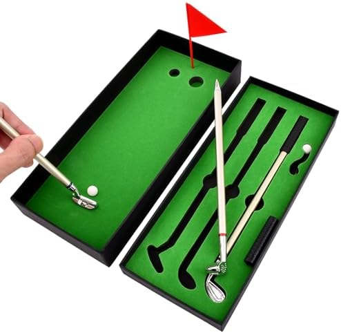CALIDAKA Golf Pen Set & Mini Desktop Golf Putting Green,Mini Desk...