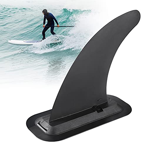 Zocipro 9 Zoll Abziehbare Universal SUP Finne mit der Finnen Basis, Nylon Verstärkte Sicher Surfbrett SUP Finne Stabil und Leicht geeignet für Anfänger für Longboard,Surfboard,Stand Up Paddling Board