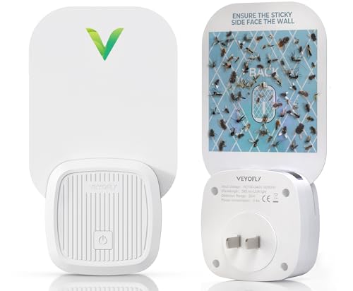 VEYOFLY Fly Catcher Indoor, Fly Trap Indoor, (1 Device + 3 Refills) Fruit Fly Traps for Indoors, Gnat Traps for House Indoor, Bug Killer, Fly Trap, Plug in Light Flying Insect Trap