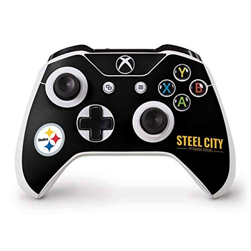 Skinit Decal Gaming Skin Compatible with Xbox One S Controller - Officially Licensed NFL Pittsburgh Steelers Team Motto Design