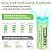 Henreepow 2/3AAA Solar Battery, 2/3AAA 400mAh Rechargeable Battery, 2/3AAA 1.2V Low Self-Discharge Rechargeable Battery 8 Pack for Outdoor Solar Lights (Not AAA Size Batteries)