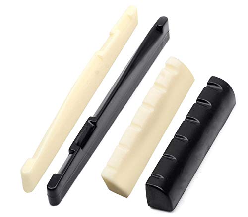 image for Jiayouy 6 String Acoustic Guitar Rosewood Bridge Saddle Nut Pins Set I