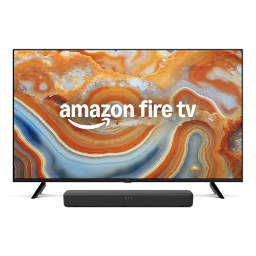 All-new Amazon Fire TV 43" 4-Series 4K UHD smart TV, stream live TV, 2024 release and Amazon Soundbar