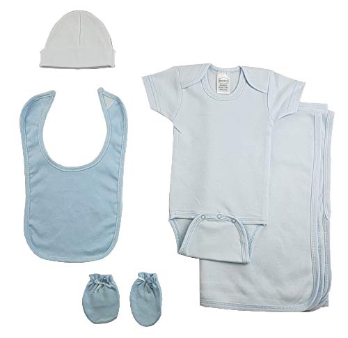 Bambinibambini Boys 5 Piece Blue Layette Set CS_0188 by Miracle USA