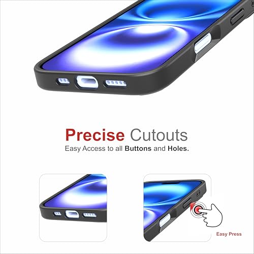Image of for iPhone Case 16 Plus with Mag-Safe, [Anti-Yellowing Technology] [Military Grade Drop Protection] Shockproof Slim Hybrid Phone Case for iPhone 16 Plus - Carbon Black