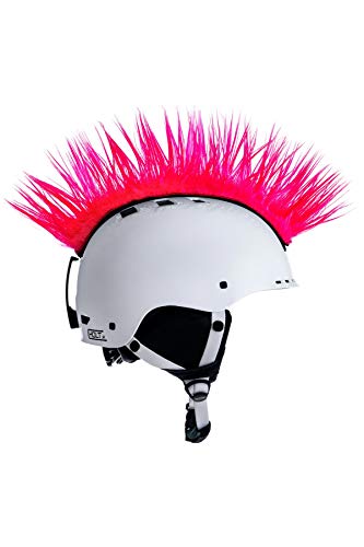 Crazy Ears Helm-Accessoires Irokese Mohawk Schwarz Weiß Pink Ski Snowboard, CrazyEars:Mohawk Pink
