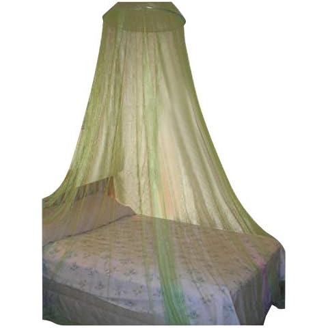 OctoRose Round Hoop Limegreen Bed Canopy Mosquito Netting | Fits Bed| Hanging Princess Canopy Crown Bed Curtain Drapes (Limegreen) Cover