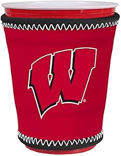 Kolder NCAA Logo Coolie Cup Holder Sleeve Fitting Plastic Cups, Pint Glasses, Coffee