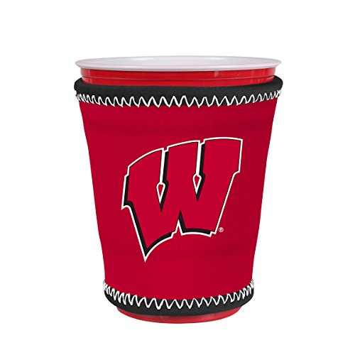 Kolder NCAA Logo Coolie Cup Holder Sleeve Fitting Plastic Cups, Pint Glasses, Coffee