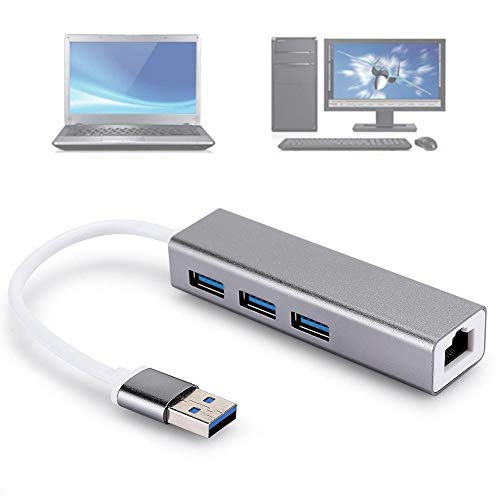 Adaptateur USB vers Ethernet, adaptateur réseau USB 3.0 vers Ethernet Convertisseur d'adaptateur LAN RJ45 prenant en charge Ethernet 100 Mbps compatible pour lecteur flash, clavier, souris, appareil p