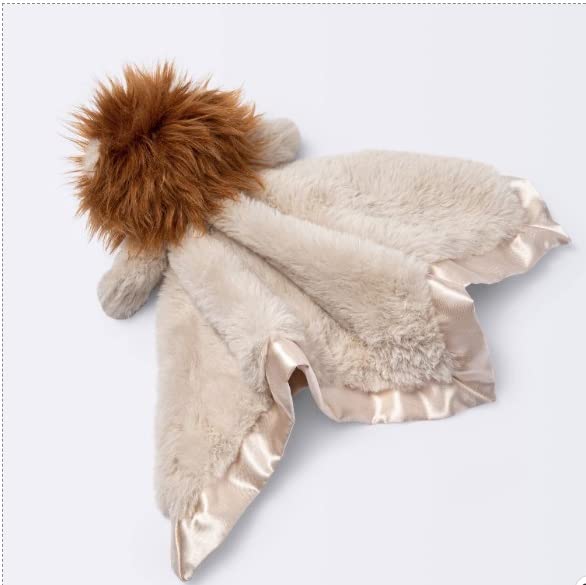 Image of Aqua Melody Cloud Island Small Security Blanket Lion [Tan]