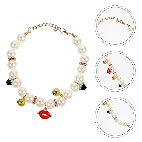 Collar para gatos y perros durable accesorio para cuello decorativo tejido con perlas 7