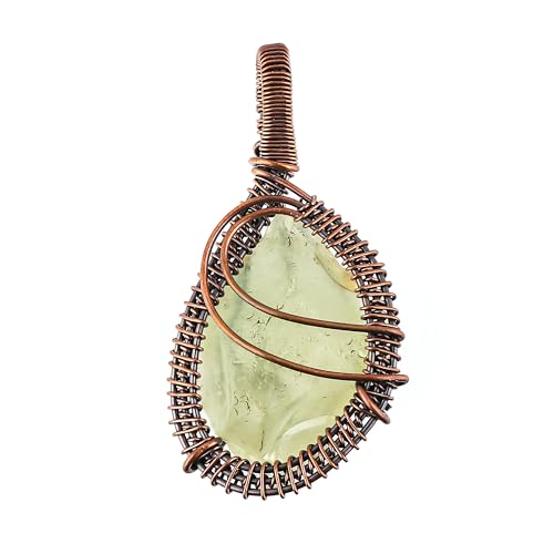 JEWEL OF ROCKS Natural Libyan Desert Glass Pendant, Golden Tektite - Meteorit...
