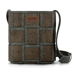 Floral Tooled Woven Green