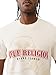True Religion Men's Short Sleeve Shadow Logo Tee – Crewneck Graphic T-Shirt- Winter White, L