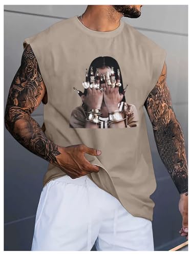 Image of RoseSeek Summer Retro Graphic Tank Top Hippop Streetwear Y2K Tees
