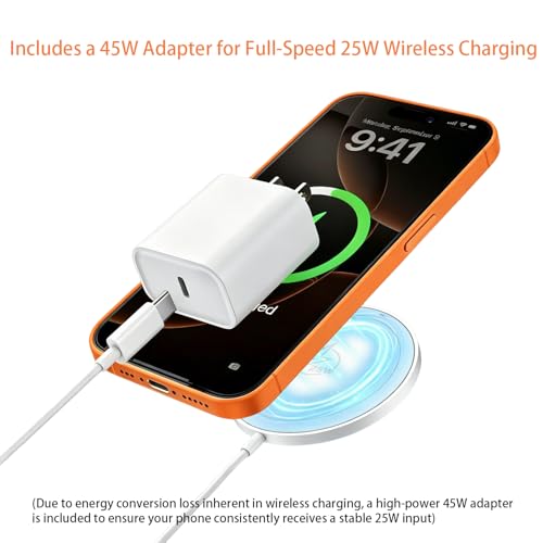 25W Magnetic Wireless Charger【Apple Certified】with a 45W USBC Power Adapter by Miyeonsoo - Used condition - Image 5