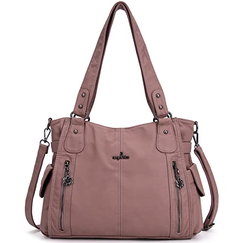 Image of Angel Kiss Handbags for Womens Top-Handle Hobo Purse Roomy Casual Shoulder Bags PU Tote Satchel Purse for Women